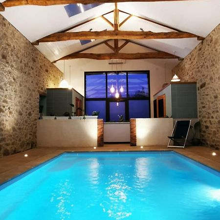 L'Escale du Bocage Piscine couverte chauffée La Flocellière Esterno foto