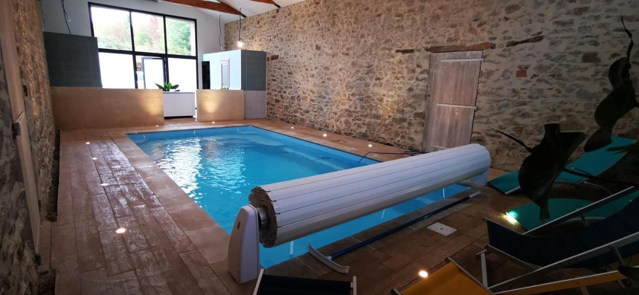 L'Escale du Bocage Piscine couverte chauffée La Flocellière Esterno foto